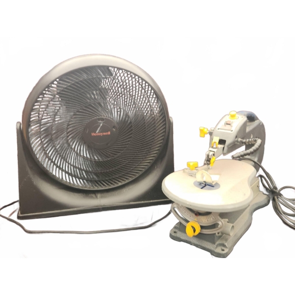 Honeywell Electric Fan and Mastercraft Maximum 16" Scroll Saw Bundle
