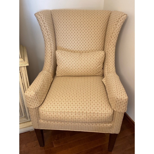 Sherrill Diamond Pattern Fabric Armchairs 27W x 30D x 44T