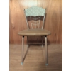 Image 6 : Wood-Laminate Dining Table and Metal Chair with Upholstered Backrest