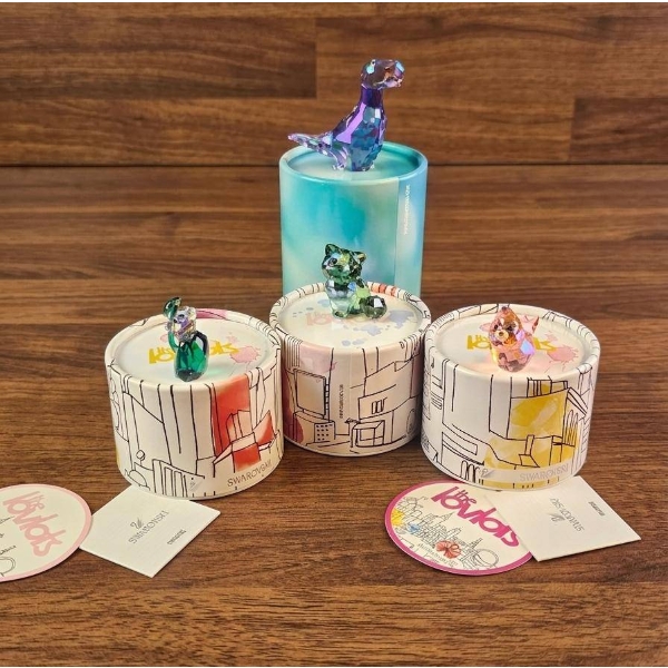 Swarovski Collectible Crystal Figurine Set With Animal Themes and Original Boxes