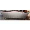 Image 3 : Recessed French Provincial Upholstered Sofa - Reptile Silver Upholstery 84x35x33 Stunning 