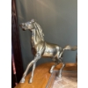 Image 4 : Large Solid Brass Swan (Over 1 Foot Tall, 13T) w/ Solid Brass Horse 
