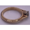 Image 4 : One Lady's Solitaire Diamond Ring 14K YG, Weighs 3.4g 
