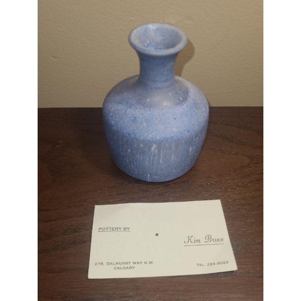 Pottery by Kim Bruce Small Blue Vase 4 T
