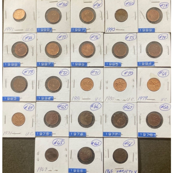 Collection of Canadian Pennies