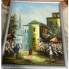 Image 3 : Framed Oil Painting and Print Featuring Cityscapes