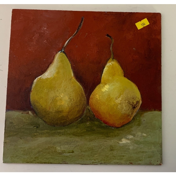 Joanna Drummond Oil On Board Pears 10 x 10