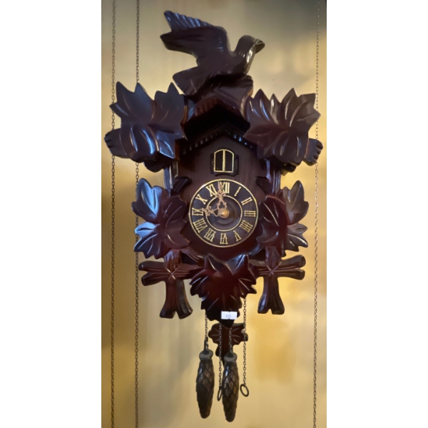 8 Day Schatz One Bird 5 Leaf Black Forest Cuckoo Clock 22T