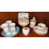Image 1 : Collection of Vintage Porcelain Items- Floral Tea Cup & Saucer, Sugar Bowl, Heart Shaped Trinket Box