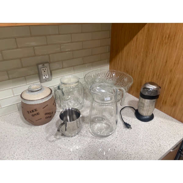 Punch Bowl Set, Cookie Jar, Juice Jug, coffee or spice grinder &More