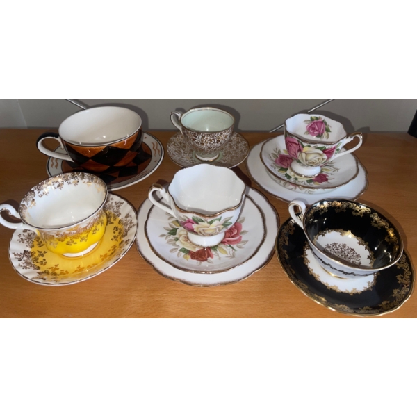 Six Collectible Tea Cups  Grovenor, Royal Albert & More