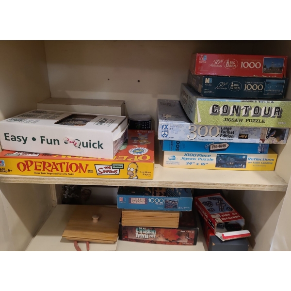 Variety of Games incl Operation, Puzzles, Canadian Trivia, Dominos and  more