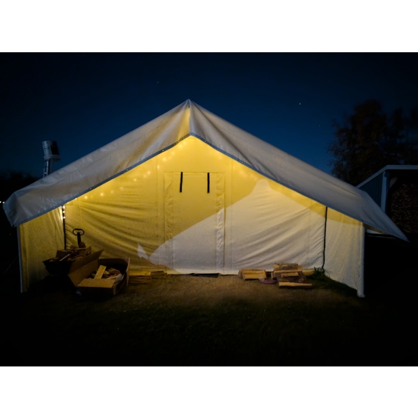Custom Wall Tent 16x20 insulated With frame Camp Stove Limited Use Outfitters Dream