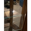 Image 4 : Corner Cabinet w/ Overhead Light (Glass Broken, see Damage in Pic) 26x17x63