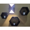 Image 3 : Salon Essentials - Floating 6 Sided Shelves 8 Geometric Wall Lights Laundry Basket Trio Decor & More