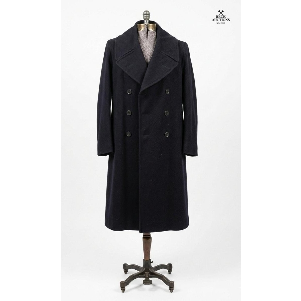  Vintage Military-Style Double-Breasted Long Naval Overcoat Various 1940s-1950s Naval Uniform Coats.