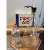 Image 1 :  vintage Pyrex 6000ml (6-liter) Erlenmeyer flask, specifically model number 4980, vintage first aid 