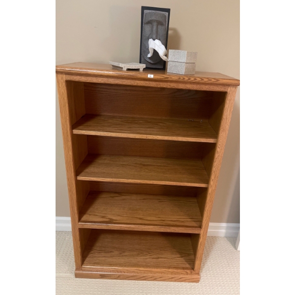 Solid Book Shelf 26x14v33 w/ Assorted Decor