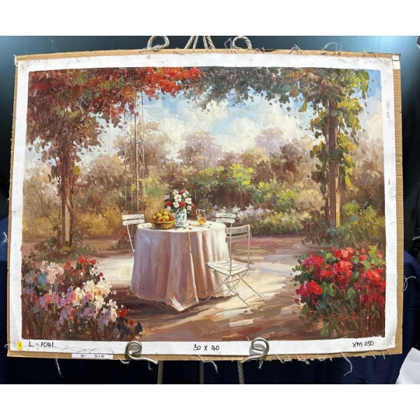 Untitled Table in Garden  40Wx30H