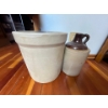 Image 1 :   Number 3MEDALTA crock and vintage whiskey jug