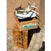 Image 2 : Vintage Fruit Crate And Milk Crate with 2 enamel dishes and Deer sheds