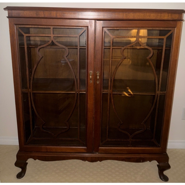 Breathtaking Antique Edwardian Superb Quality Inlaid Mahogany Display Cabinet 44x13x38