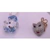 Image 1 : Swarovski Crystal Christmas Ornaments Snowman and Masquerade Mask Pin