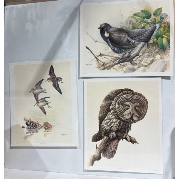 3 Limited Edition Lithograph Prints By J.F Lansdowne