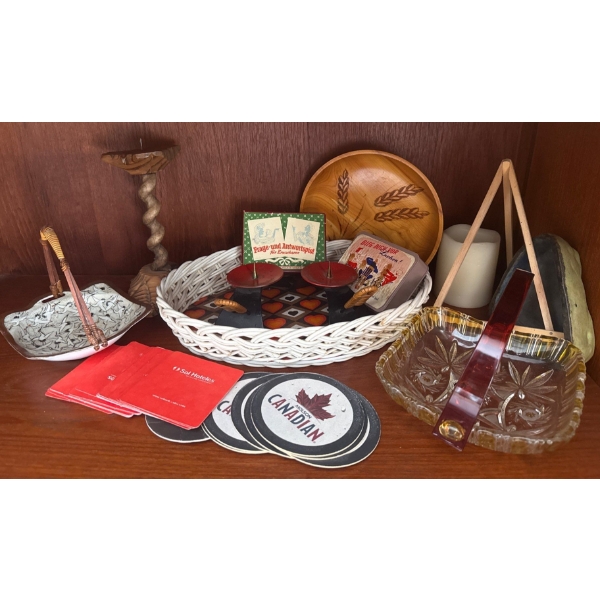 Vintage Variety - Decorative Baskets Candle Holders Canadian Coasters & More
