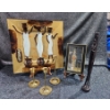 Image 1 : African Figurine, Big Ben & London Framed Art African woman Metal Wall Plaque Brass Candlesticks.