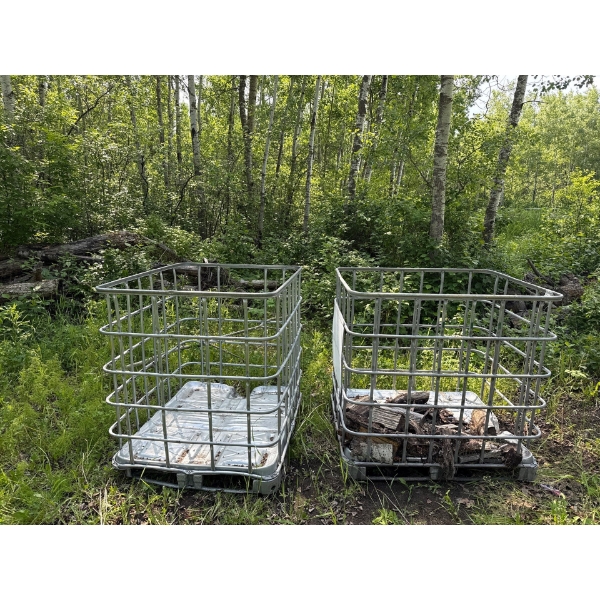 Pair of  Large IBC Metal Tote Cages; 39inx47in, 45In Tall 