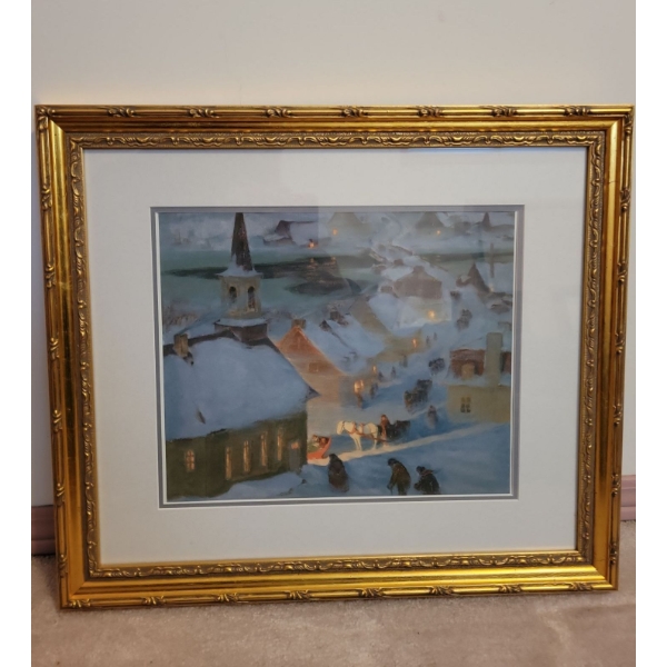 Clairence Gangnon Christmas Mass Print 20x18