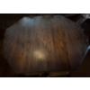 Image 3 : 8 Piece Vintage Dark Oak Dining Set w/ Velvet Upholstery 53x44x30