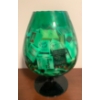 Image 1 : Enormous Green Goblet Full Of Vintage Match Books 