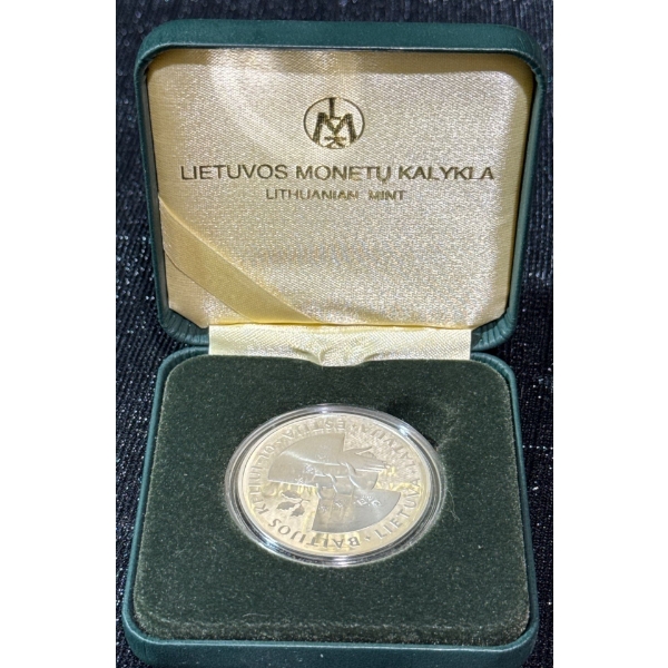 1999 Lithuanian Baltic Way 50 Litas Silver Coin
