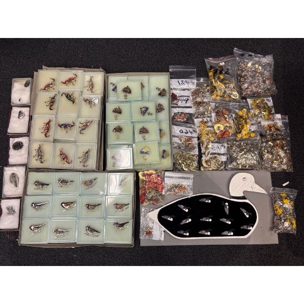 Bulk Costume Pins: Dinosaurs, Umbrellas, Birds, Cowboy Themes, Ducks and Extra Backings