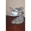 Image 2 : Collectible Glass Animal Decor.  Wolves 6 h & 5 h