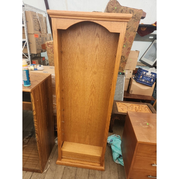 Oak Wood Adjustable Shelving Unit
