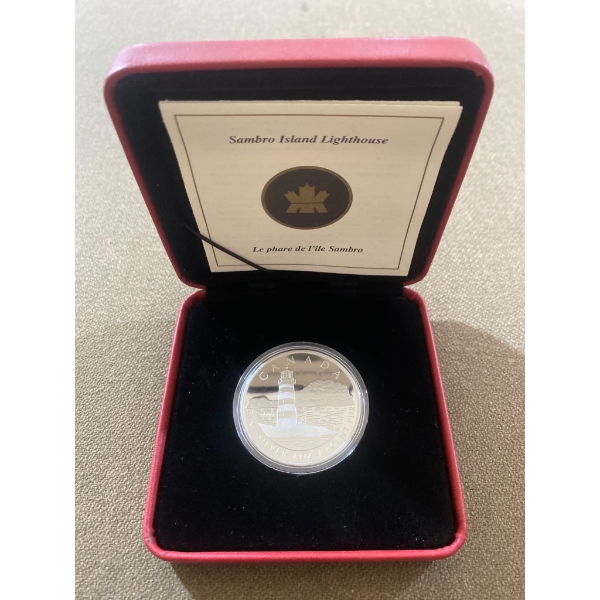 2004 Canada $20 Silver Coin Featuring Sambro Island Lighthouse