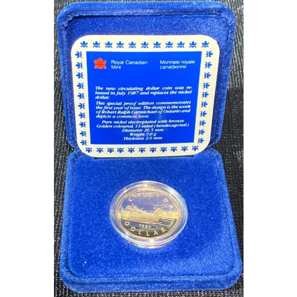 1987 Canadian Loonie Proof Coin