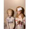 Image 2 : Cybis Figurines: W/ Purple Trim Dress 9 T, Clapping 9.5 T 