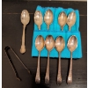 Image 2 : BIRKS Stamped Sterling Coffee Spoons 116g w/ Marble Bowl Collection
