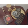 Image 1 : German Decorative Items Including Code of Arms, Hourglass, Decorative Plate, and More! 