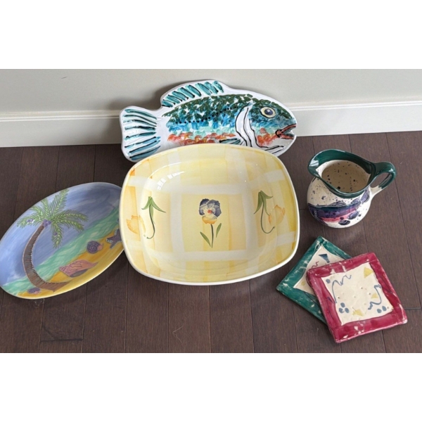 Portuguese Pottery Collection - Servingwear - Fish Shaped Platter & More