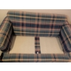 Image 9 : Plaid Upholstered Loveseat with Two Matching Cushions