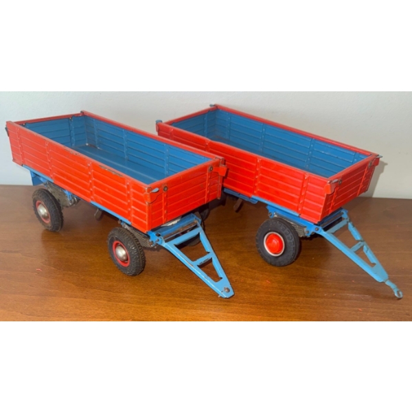 Vintage GAMA Diecast Dump Trailors From W.Germany 9"Long