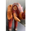 Image 4 :  Vintage Tik-Tak Wind Up Acrobat Toy w/ Lovely Hand Painted Wooden Elephant (Slight Chipping, 16L)