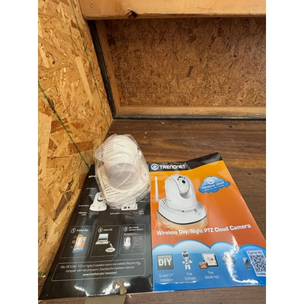3 x TRENDNET Wireless Day/Night PTZ Cloud Camera.  2 mounted, and 1 new 
