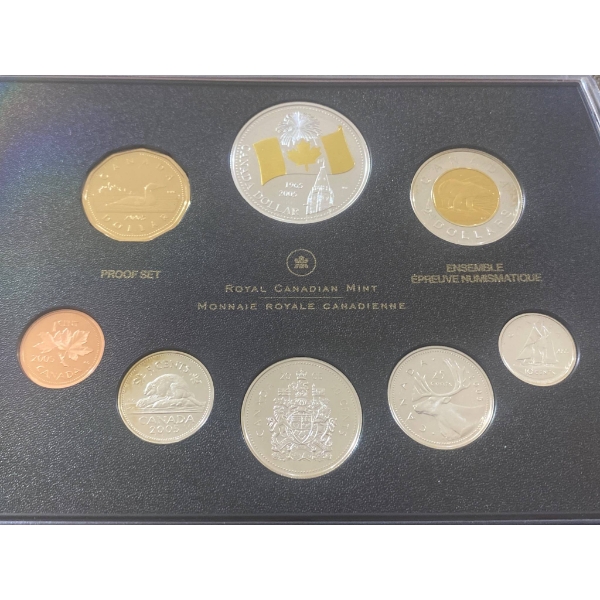 2005 Royal Canadian Mint Proof Set of Canadian Coins with Specifications Card