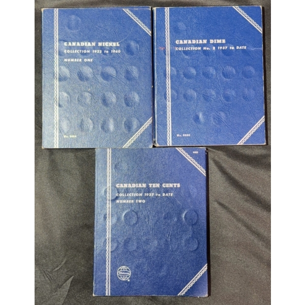 3 Incomplete Canadian Coin Sets in Whitman Flip Books